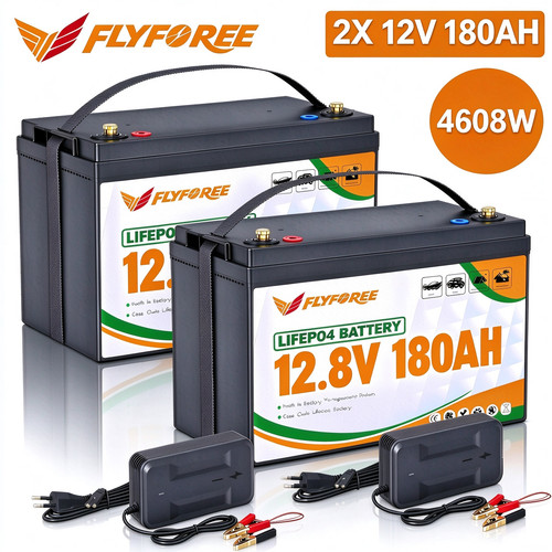 12v 180ah lifepo4 batteria - 2x,